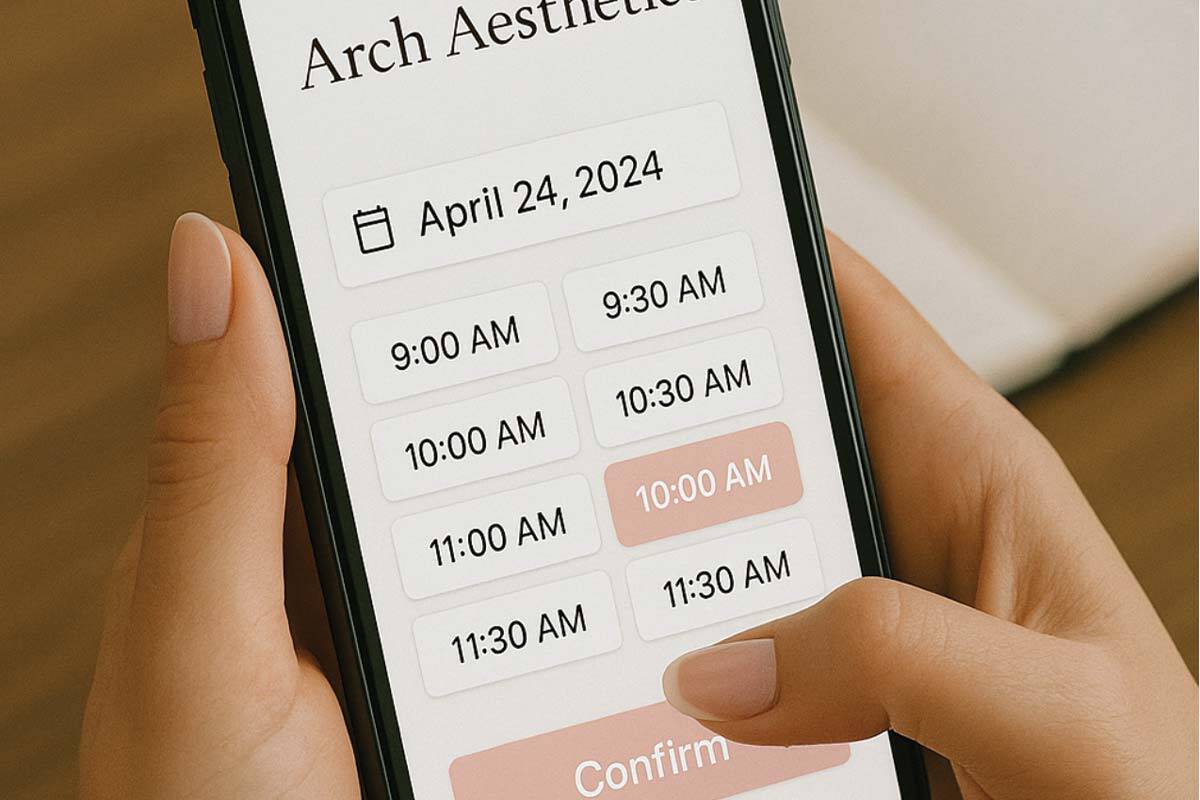 Book an appointment with Arch Aesthetics - book online now!
