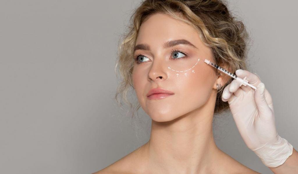 a woman getting a filler